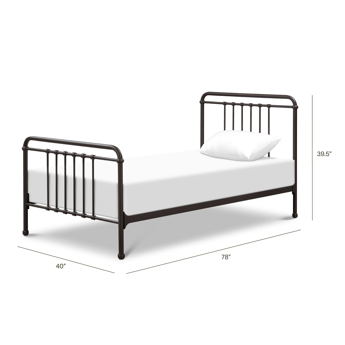 Winston Twin Bed - dimensions