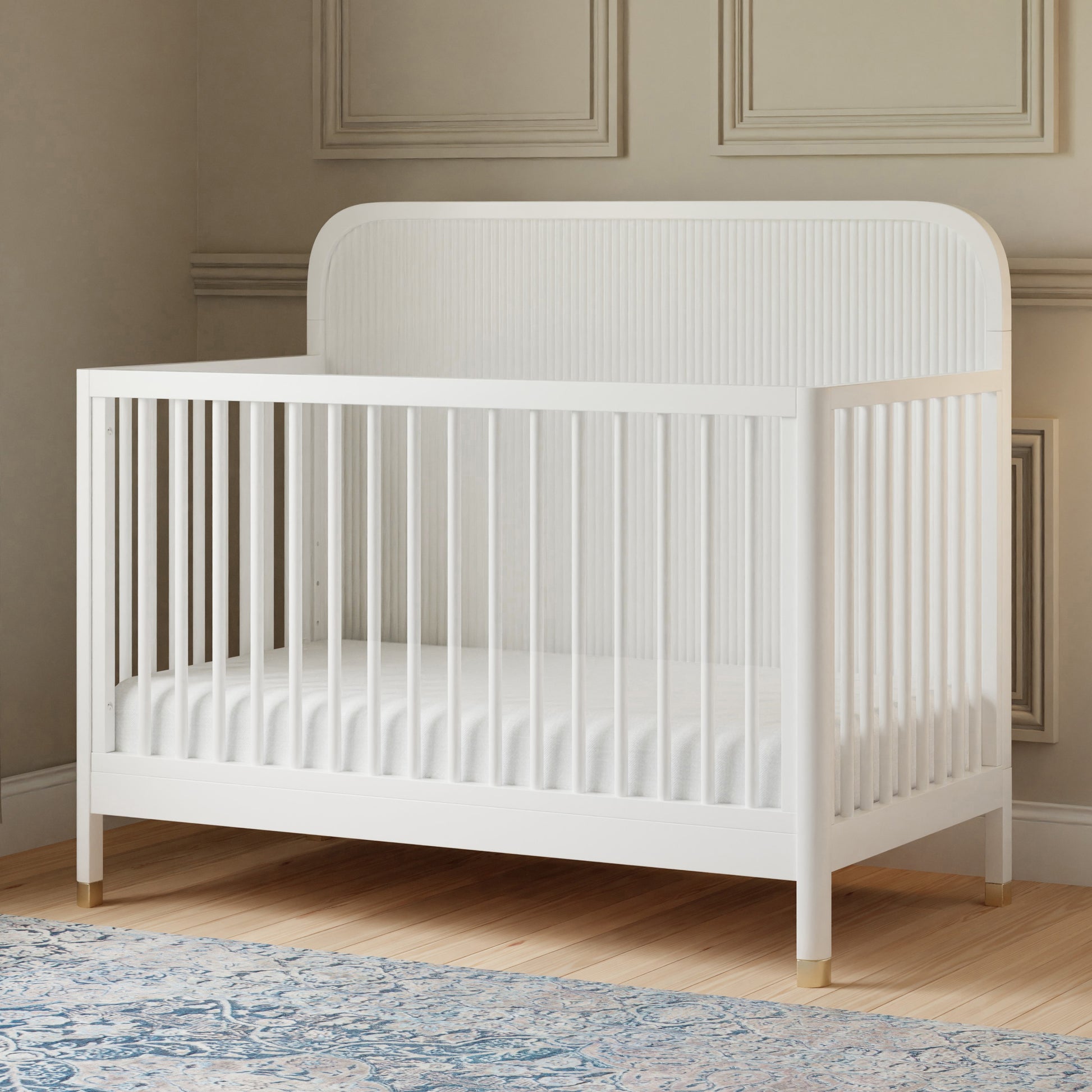 M26701RW,Namesake,Brimsley Tambour 4-in-1 Convertible Crib in Warm White