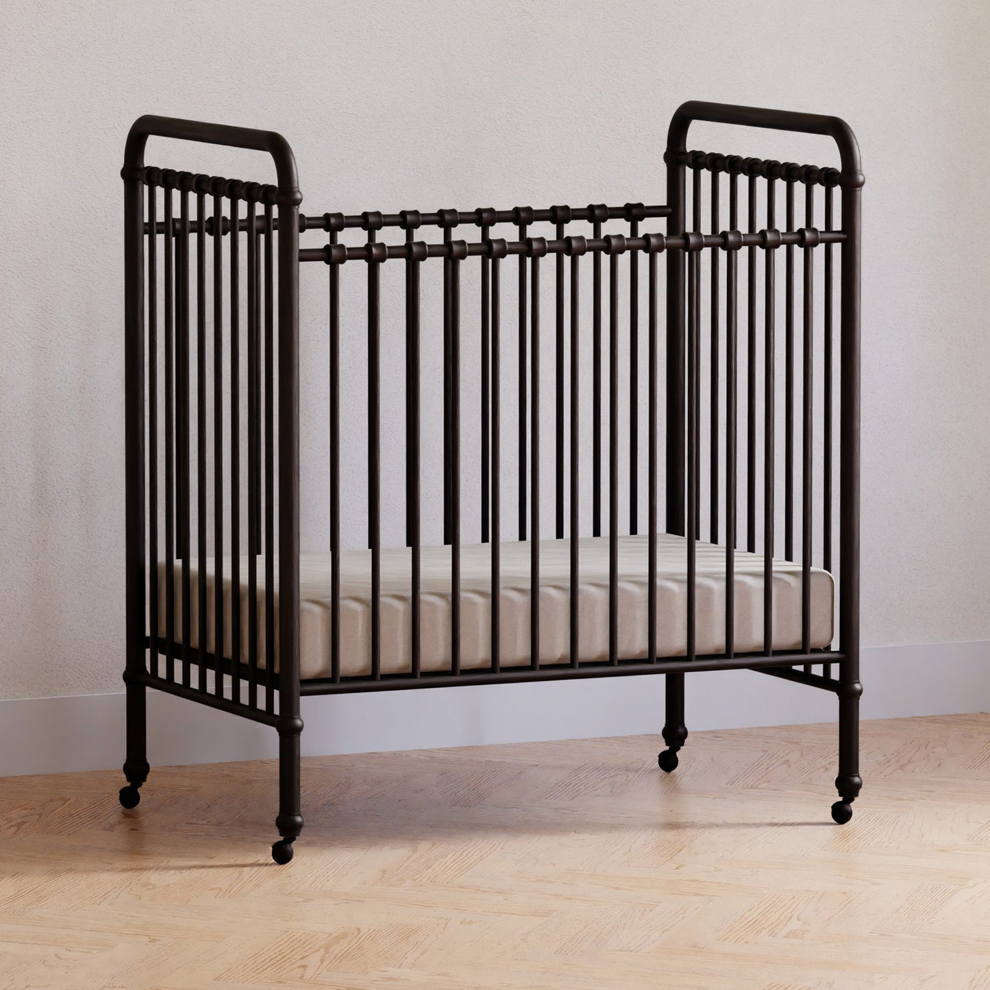 M15598UR,Namesake,Abigail 3-in-1 Convertible Mini Crib in Vintage Iron