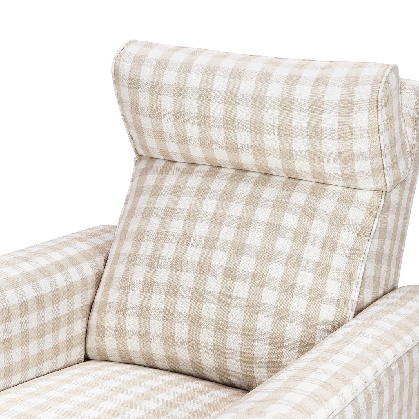 M17182TGH,Namesake,Willa Pro Power Glider Recliner w/ Power Lumbar in Tan Gingham