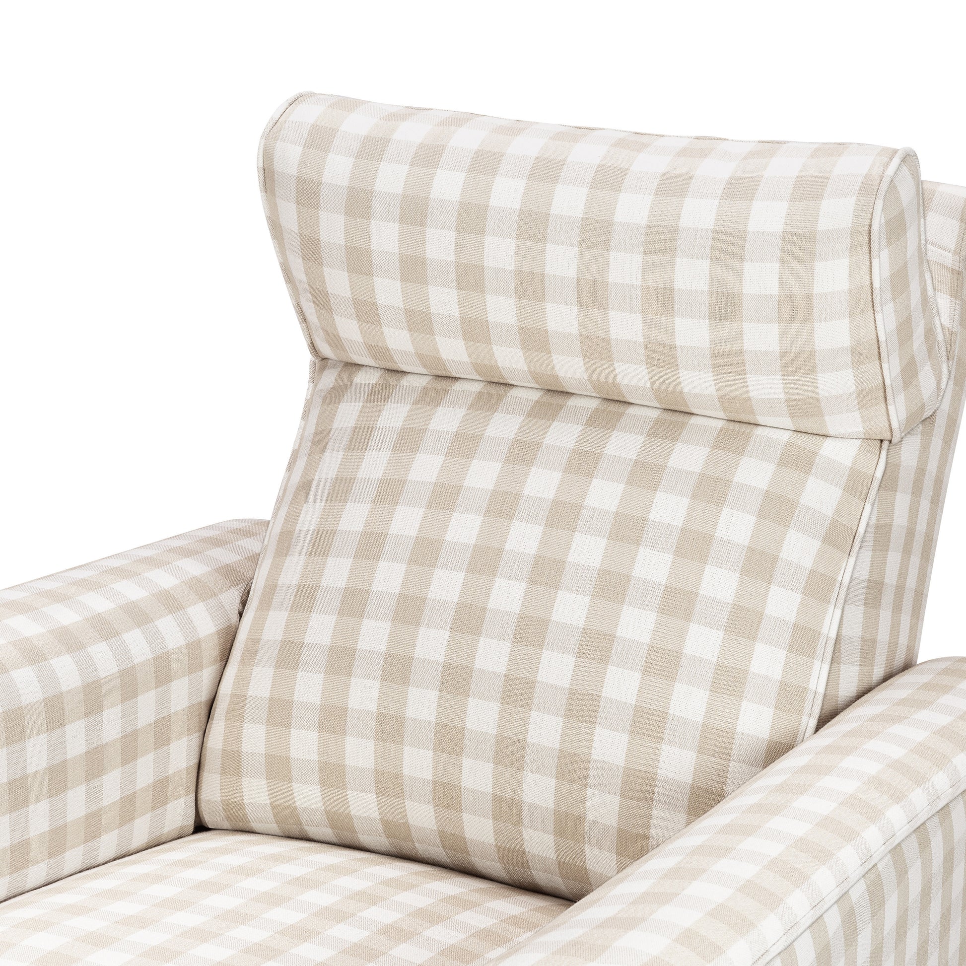 M17182TGH,Namesake,Willa Pro Power Glider Recliner w/ Power Lumbar in Tan Gingham
