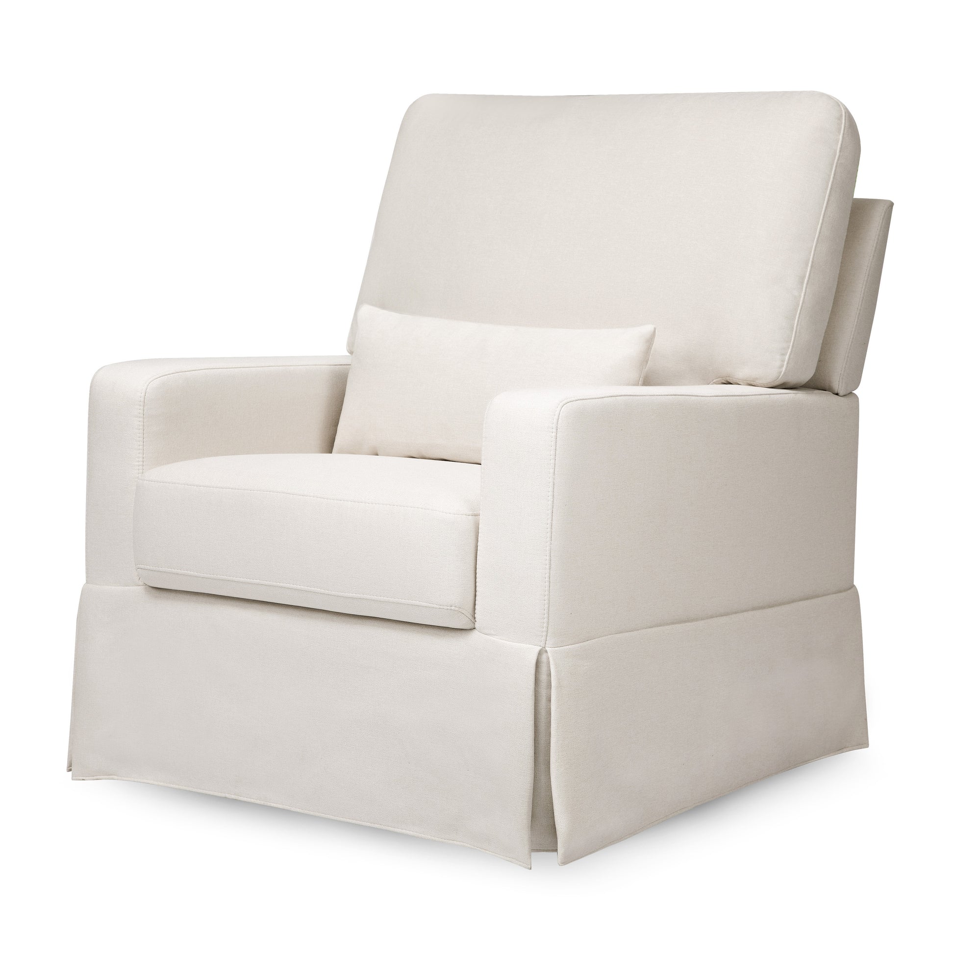 M21787PCMEW,Crawford Pillowback Comfort Swivel Glider in Performance Cream Eco-Weave