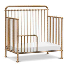 M15398VG,Namesake,Winston 4-in-1 Convertible Mini Crib in Vintage Gold