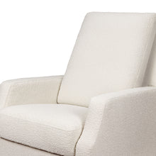 M22286WBLB,Namesake,Crewe Electronic Swivel Glider Recliner in Ivory Boucle w/Light Wood Base