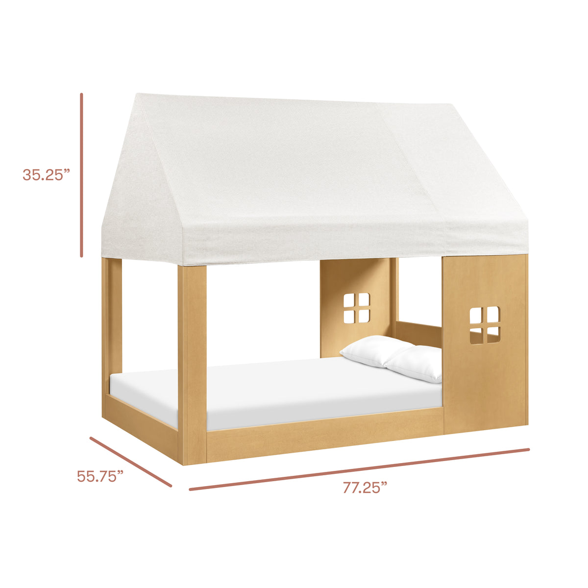 Uchi Canopy for Montessori-Inspired House Full Bed - dimensions