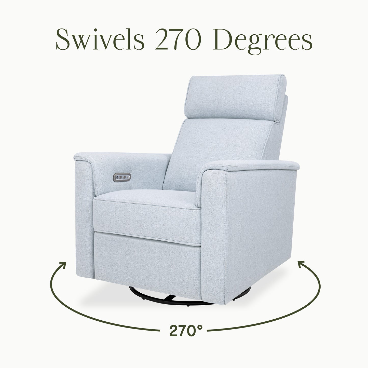 M17186PCET,Namesake,Willa Plus Power Glider Recliner w/ Power Headrest in Performance Blue Chambray Eco-Twill