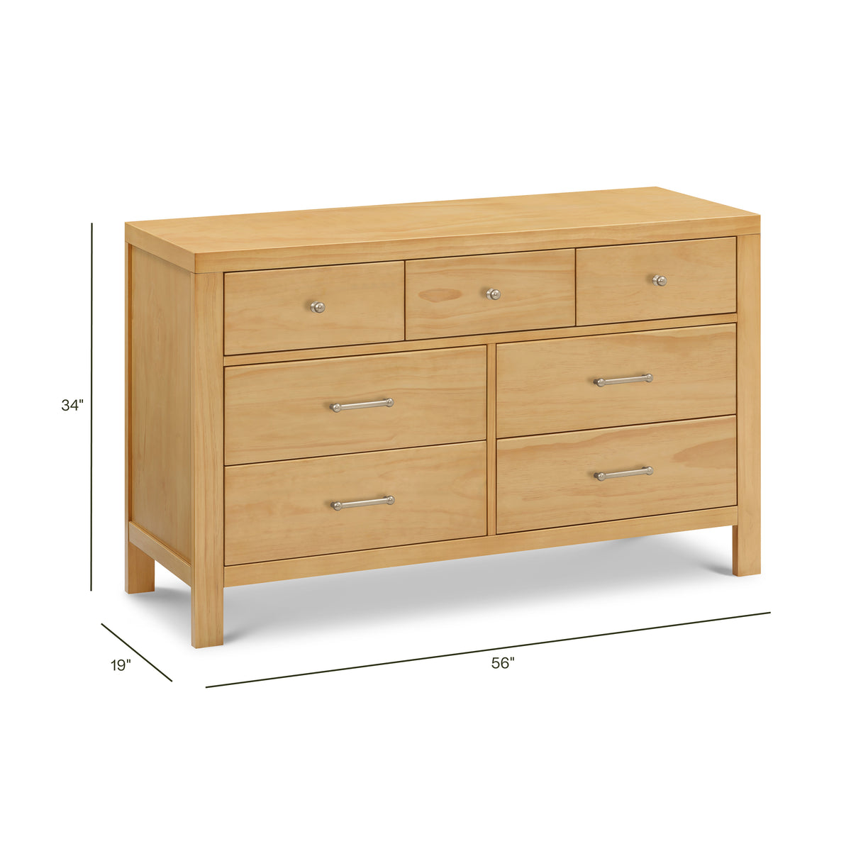 Nantucket 7-Drawer Wide Assembled Dresser (56") - dimensions