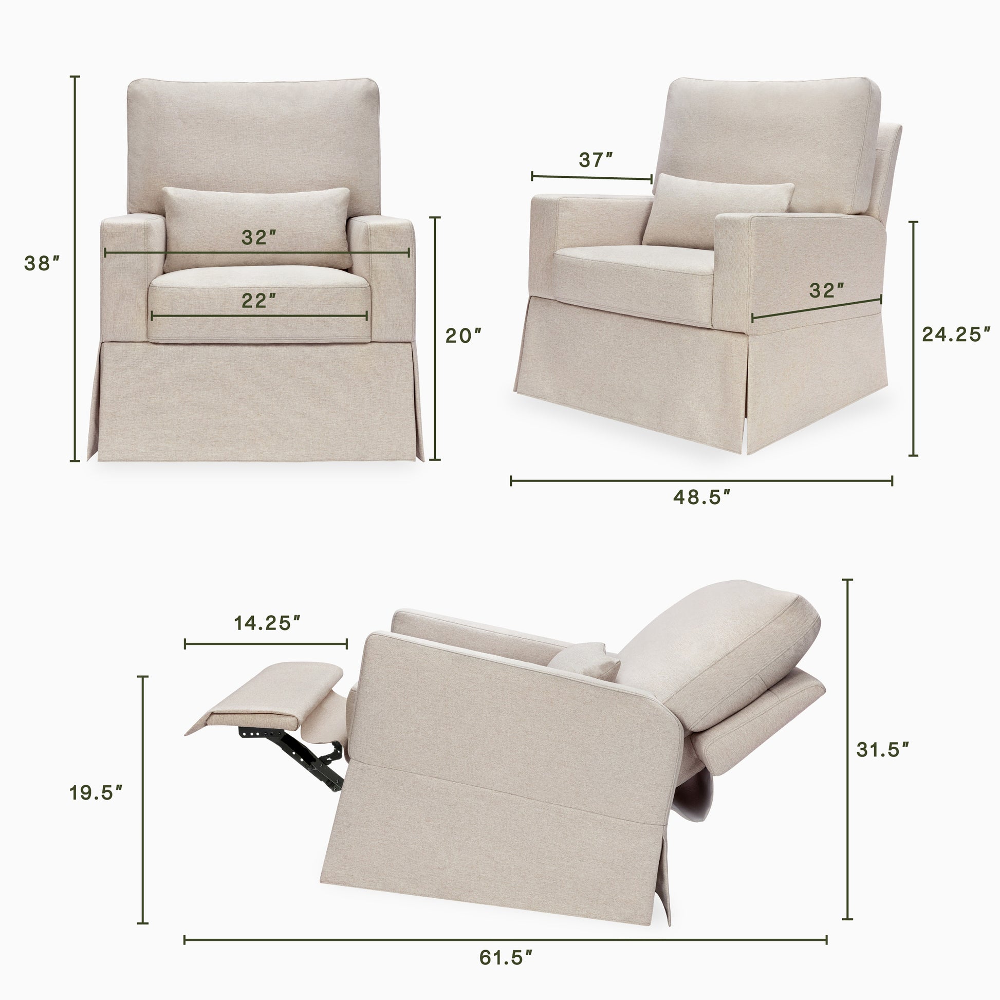 M21777PBEW,Namesake,Crawford Recliner and Swivel Glider in Performance Beach Eco-Weave
