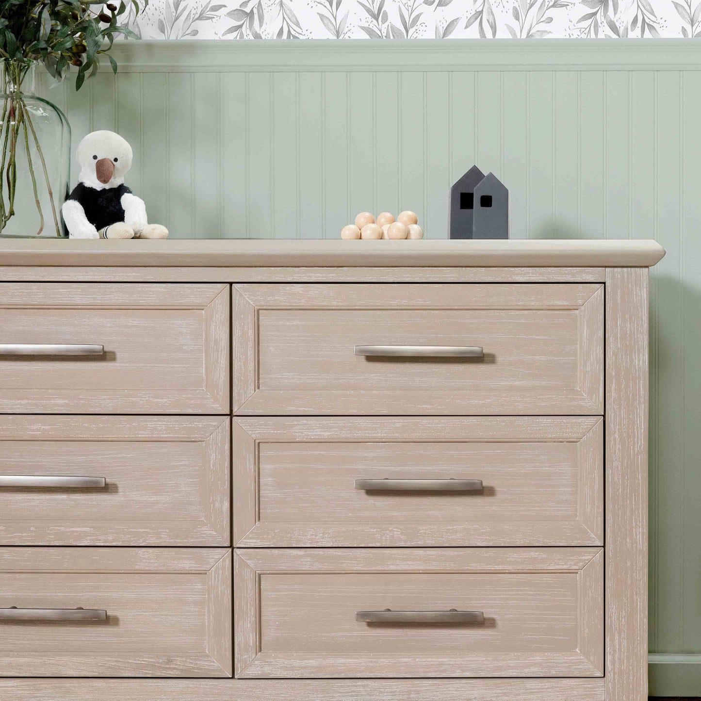 B14416SDB,Monogram by Namesake,Beckett 6-Drawer Dresser in Sandbar