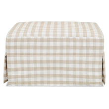 M21785TGH,Namesake,Crawford Gliding Ottoman in Tan Gingham