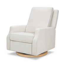 M22287FCSLB,Namesake,Crewe Recliner and Swivel Glider in Fog Chatham Stripe Performance Eco-Weave w/LB