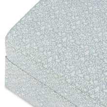 M21785BPB,Namesake,Crawford Gliding Ottoman in Bellflowers in Powdered Blue