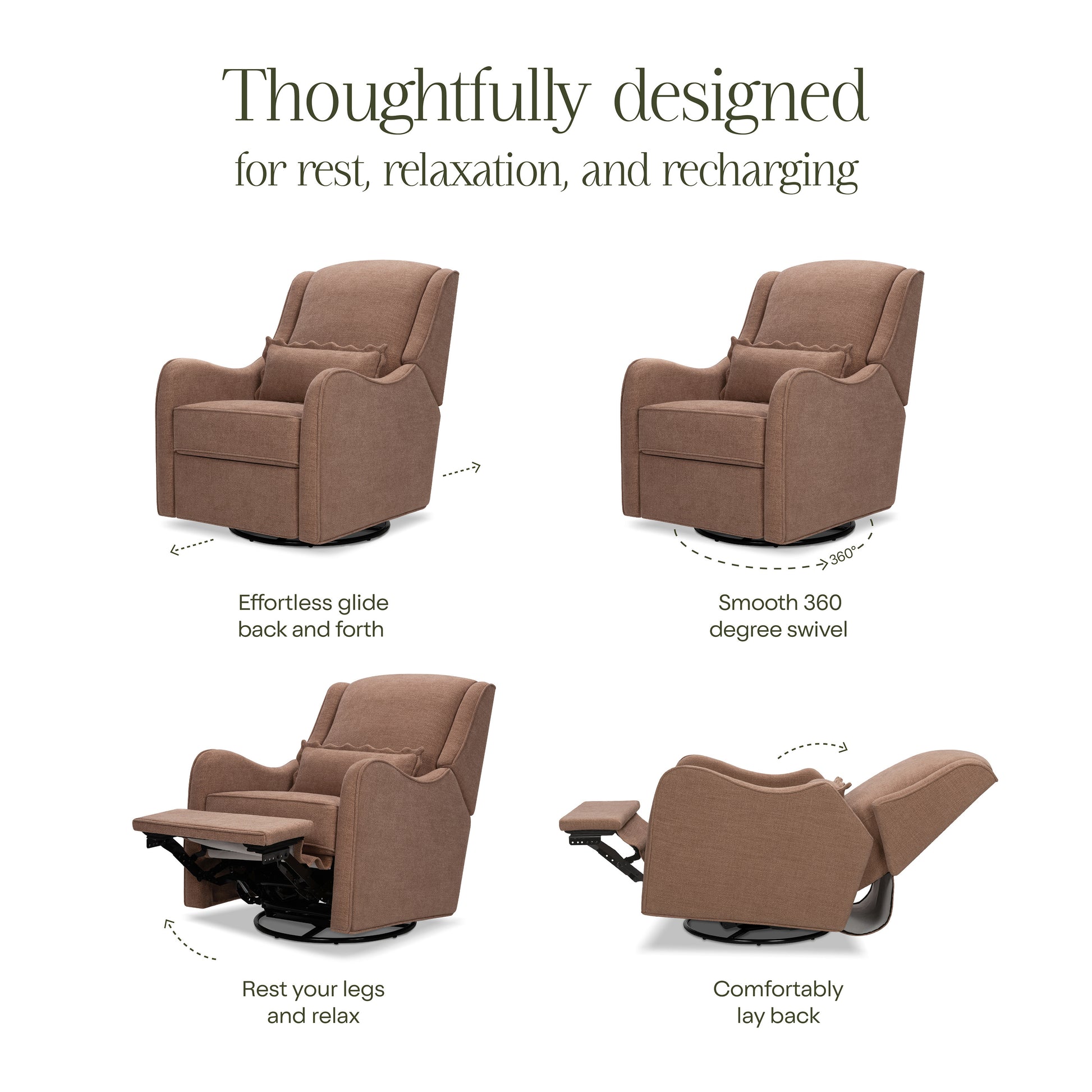 M27787PREB,Namesake,Devon Recliner and Swivel Glider in Performance Dusty Rose Eco-Basketweave