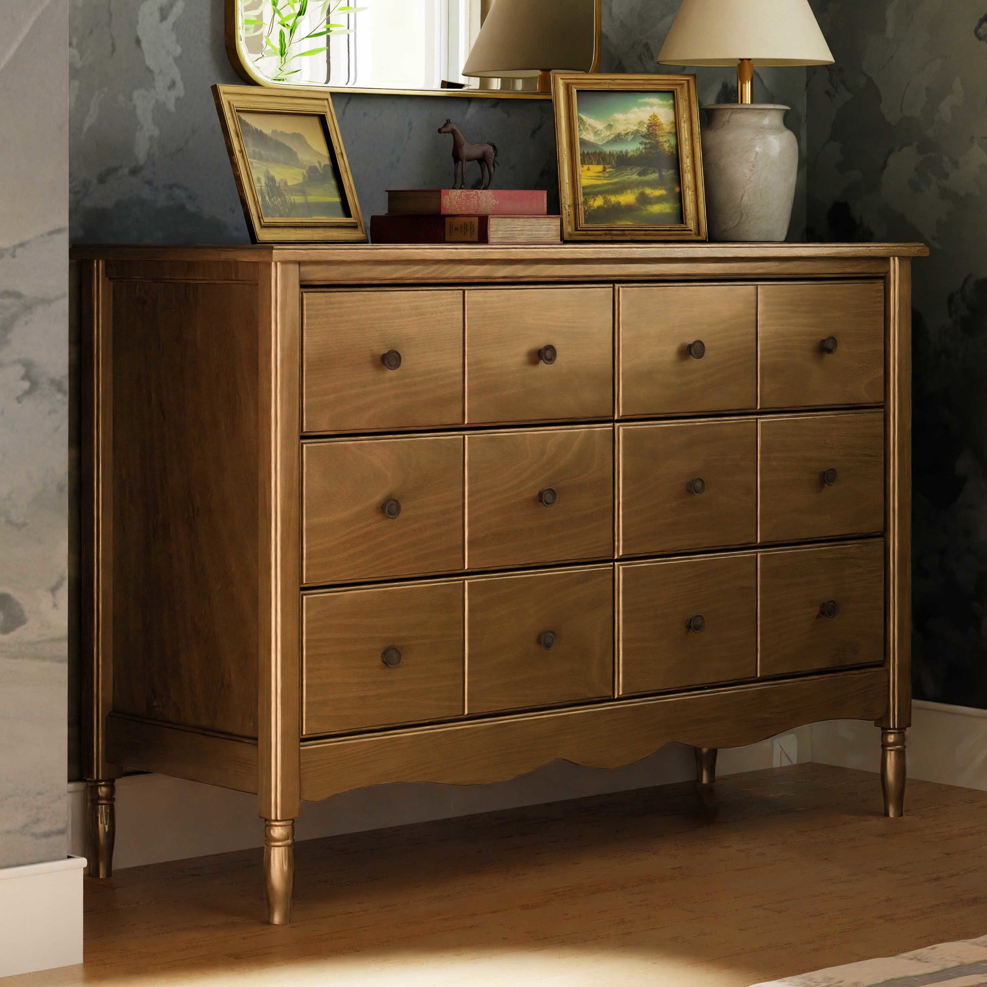 M7116NL,Namesake,Liberty 6-Drawer Assembled Dresser in Natural Walnut