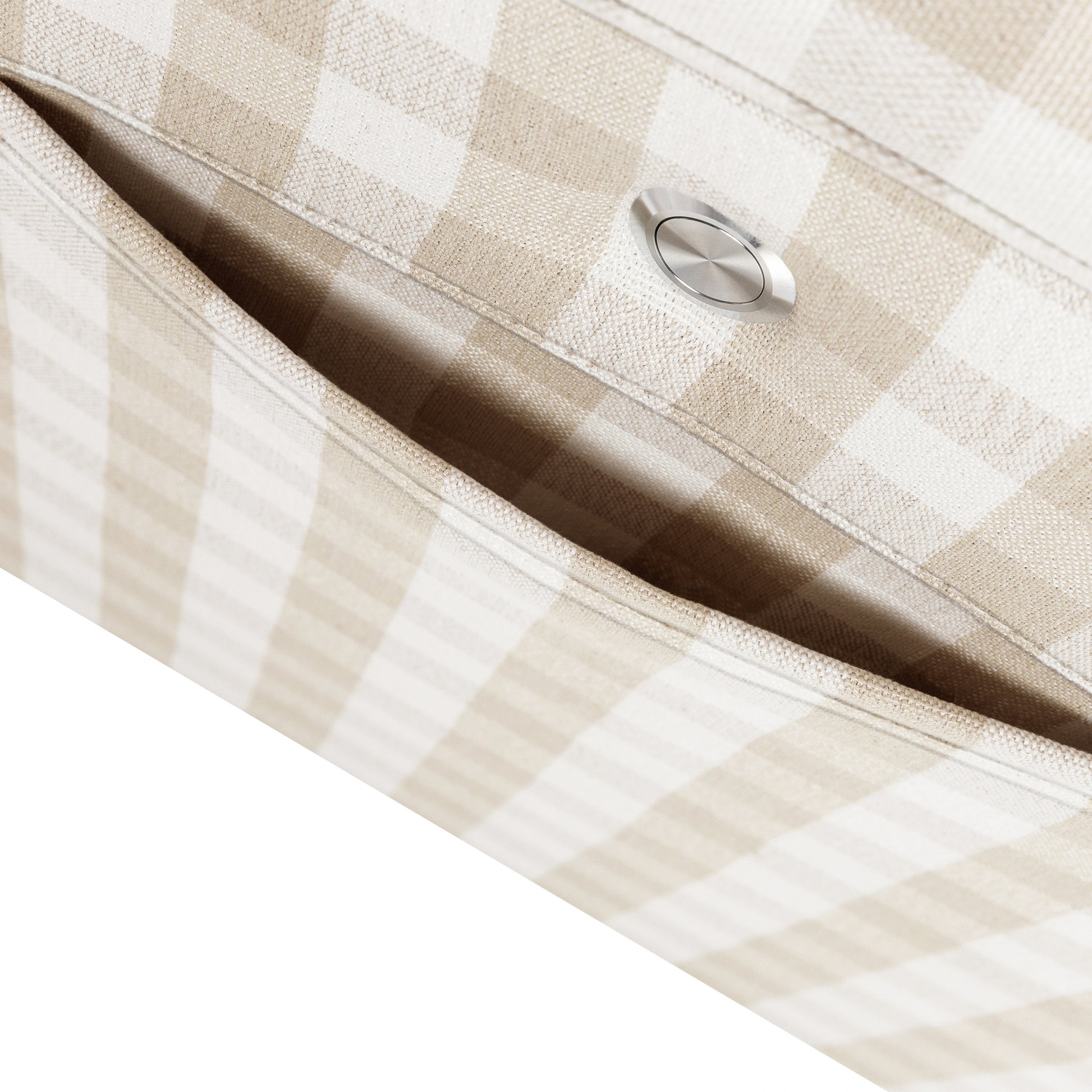 M17183TGH,Namesake,Willa Deluxe Power Glider Recliner w/Heat&Massage in Tan Gingham