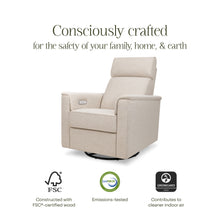 M17186PBEW,Namesake,Willa Plus Power Glider Recliner w/ Power Headrest in Performance Beach Eco-Weave