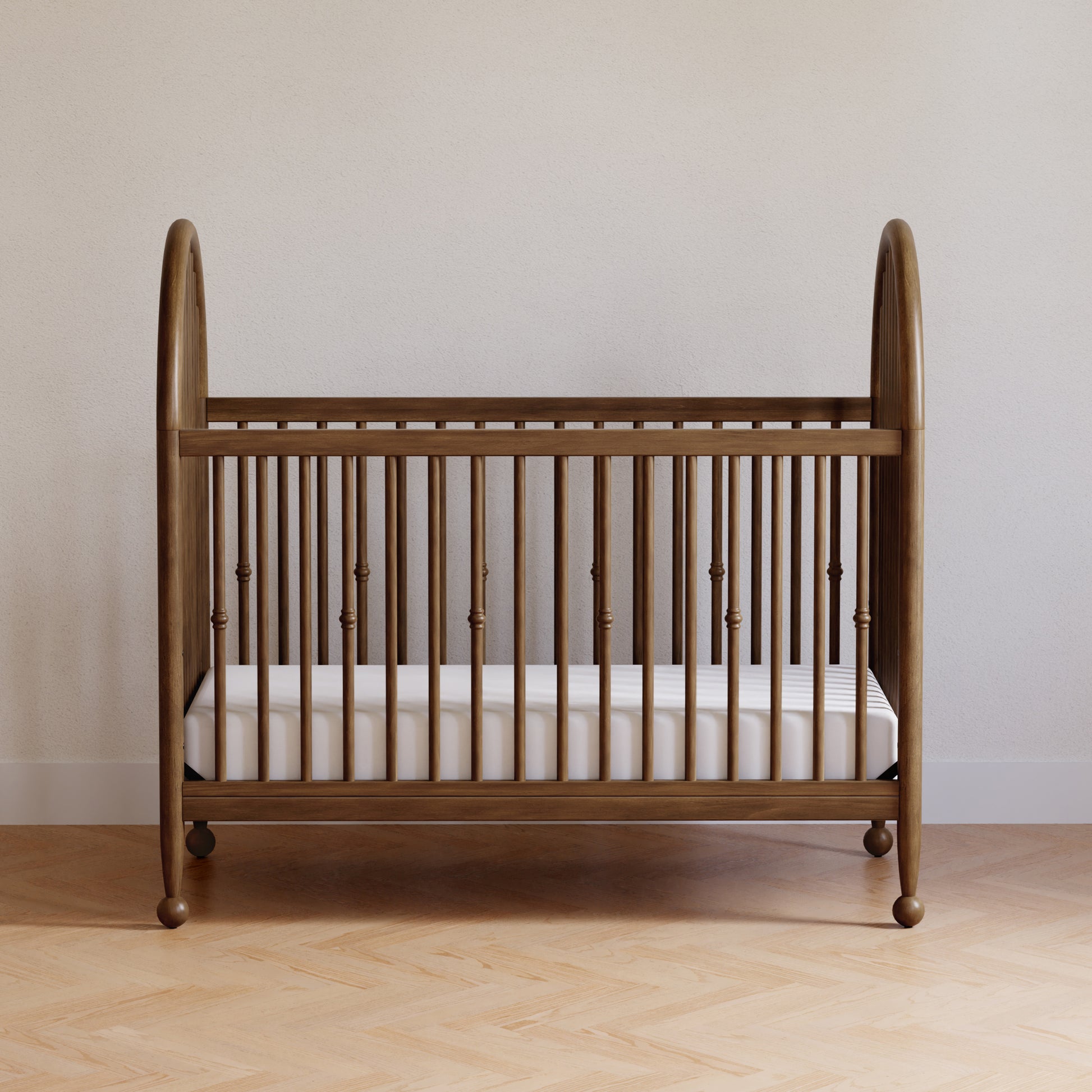 M31401NL,Namesake,Alouette 3-in-1 Convertible Spindle Crib in Natural Walnut