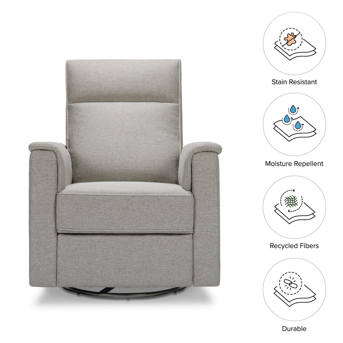 M17187PGEW,Namesake,Willa Recliner in Performance Grey Eco-Weave