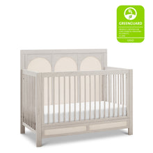 M24801WDFPEW,Namesake,Eloise 4-in-1 Convertible Crib in White Driftwood and Performance Pearl Eco-Weave