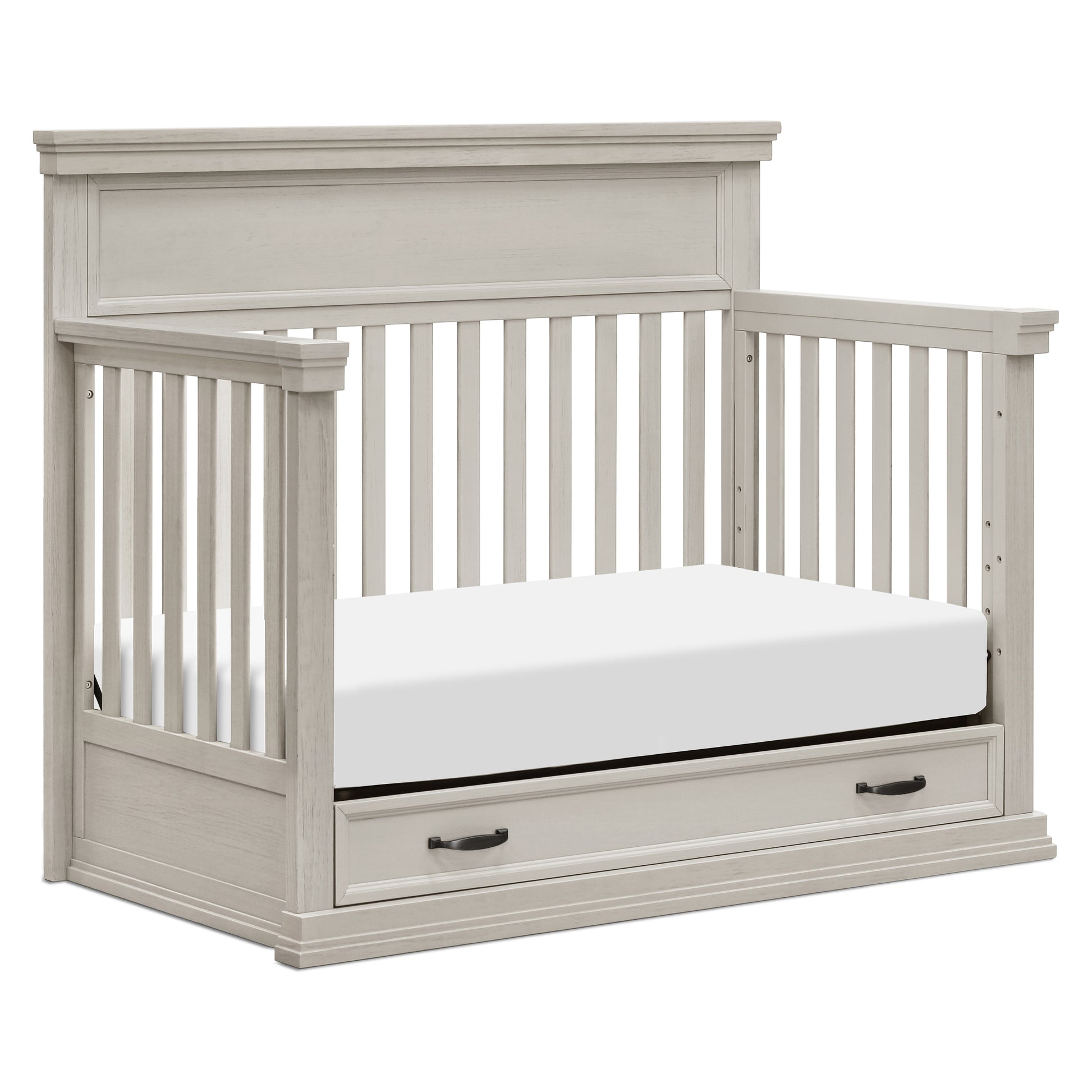 M14101LF,Langford 4-in-1 Convertible Crib in London Fog