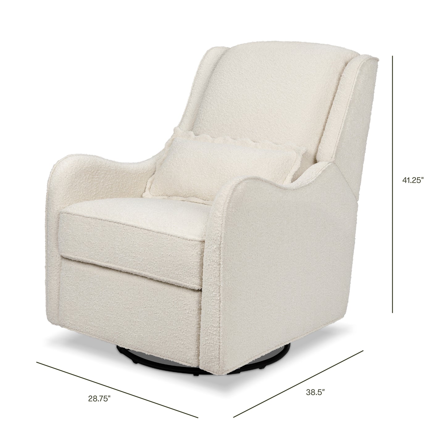 M27787WB,Namesake,Devon Recliner and Swivel Glider in Ivory Boucle