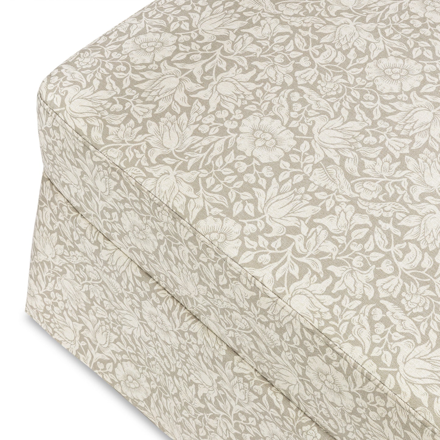 M21785MA,Namesake,Morris & Co. x Namesake Crawford Gliding Ottoman in Mallow in Ash