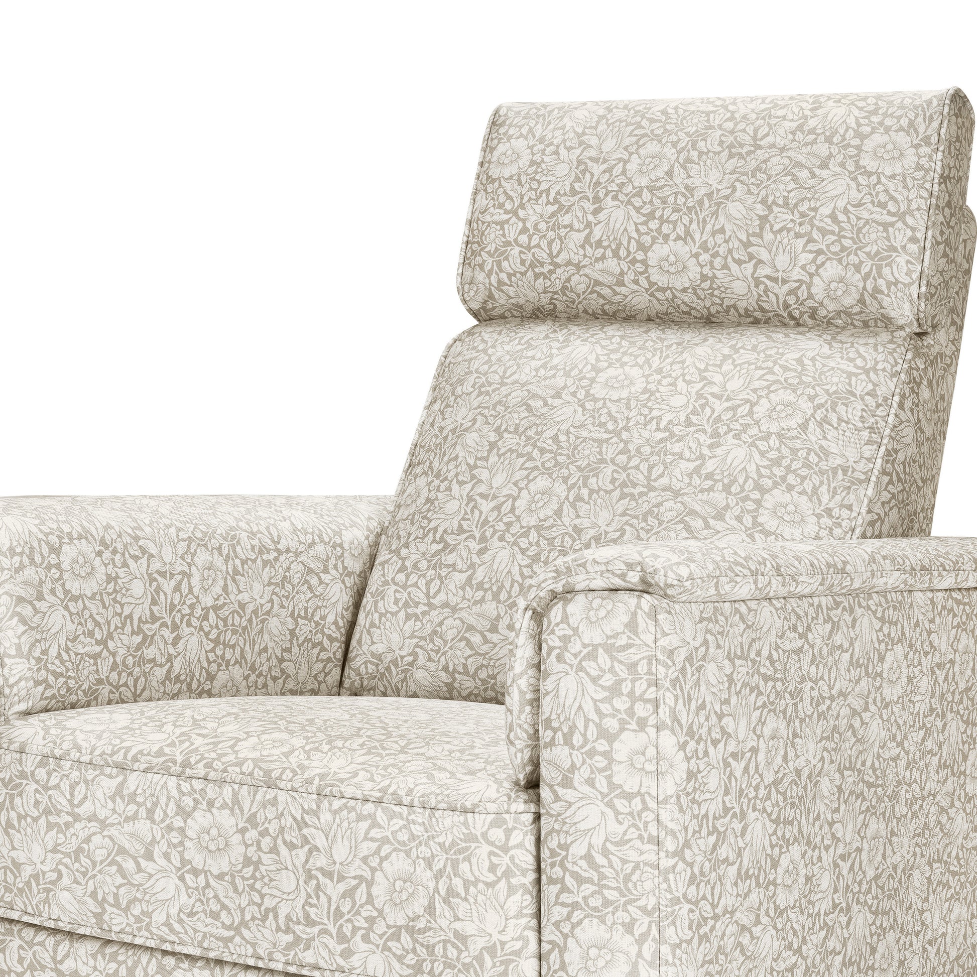 M17186MADB,Namesake,Willa Plus Power Glider Recliner w/ Power Headrest in Mallow in Ash w/ Dark Wood Base