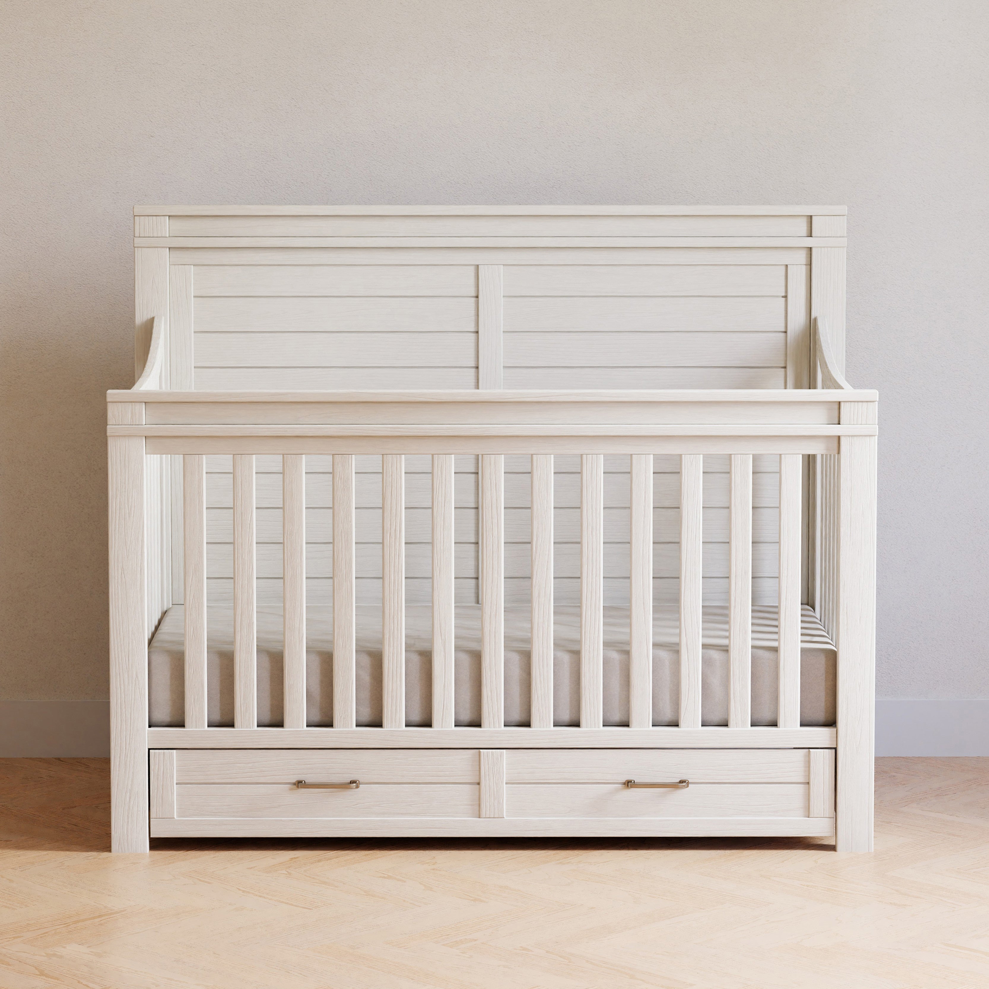 Wesley Farmhouse 4 in 1 Convertible Storage Crib Namesake