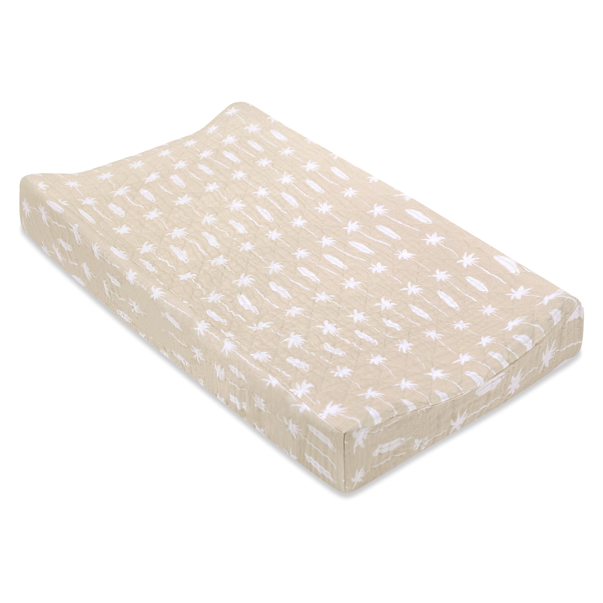 T27037,Babyletto,Beach Bum Quilted Muslin Changing Pad Cover in GOTS Certified Organic Cotton