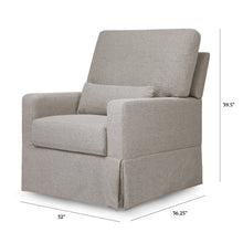 M21787PGEW,Namesake,Crawford Pillowback Comfort Swivel Glider in Performance Grey Eco-Weave