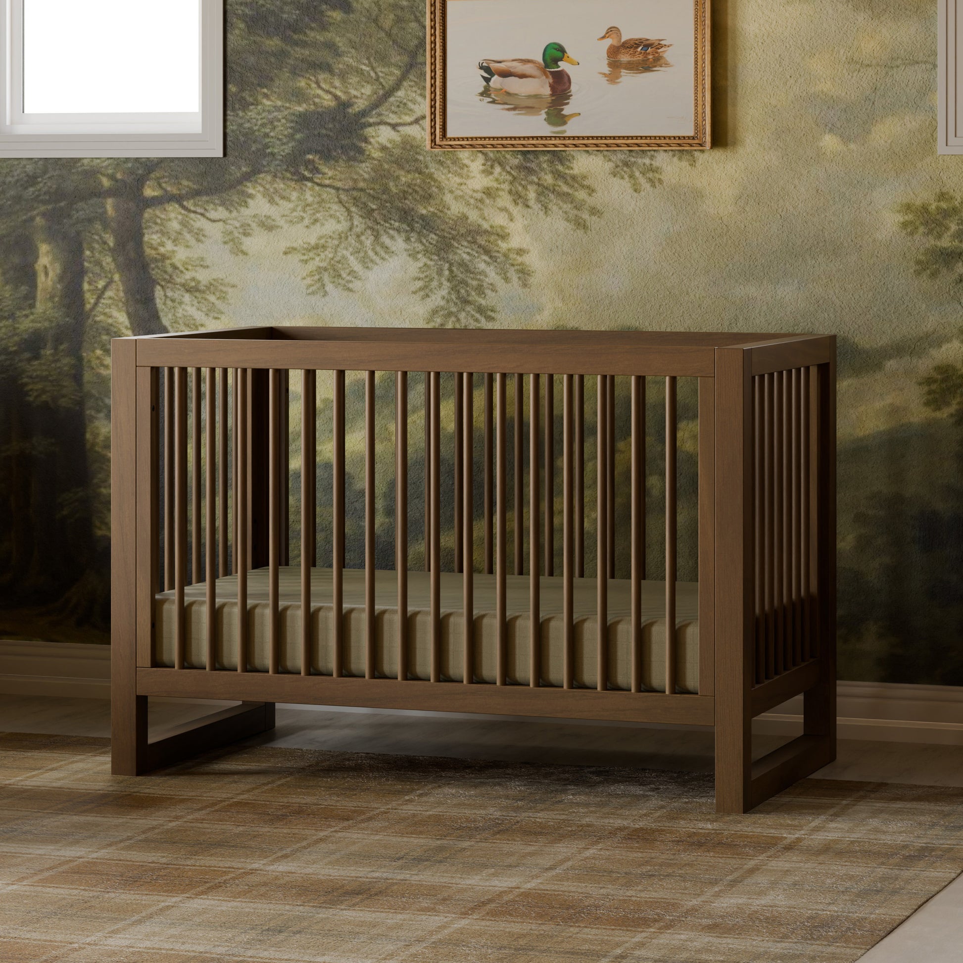 M23301NL,Namesake,Nantucket 3-in-1 Convertible Crib w/Toddler Bed Conversion Kit in Natural Walnut