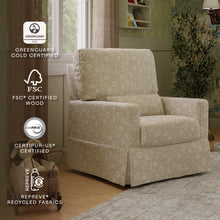 M21787MA,Namesake,Crawford Pillowback Comfort Swivel Glider in Mallow in Ash