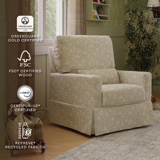 M21787MA,Namesake,Morris & Co. x Namesake Crawford Swivel Glider in Mallow in Ash