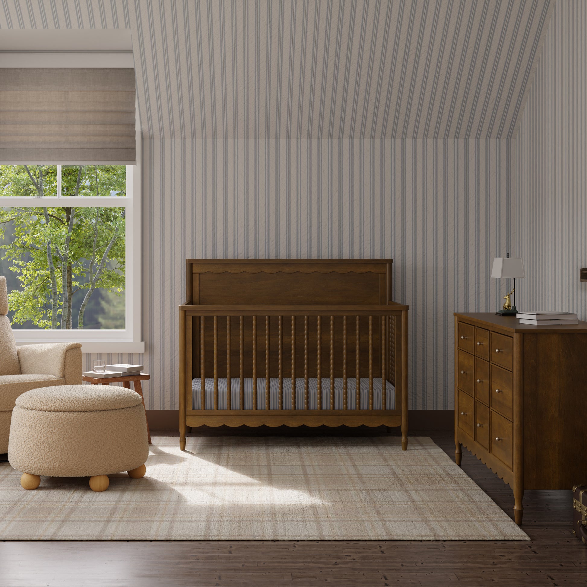 M32301NL,Namesake,Ambrosia 4-in-1 Convertible Crib in Natural Walnut