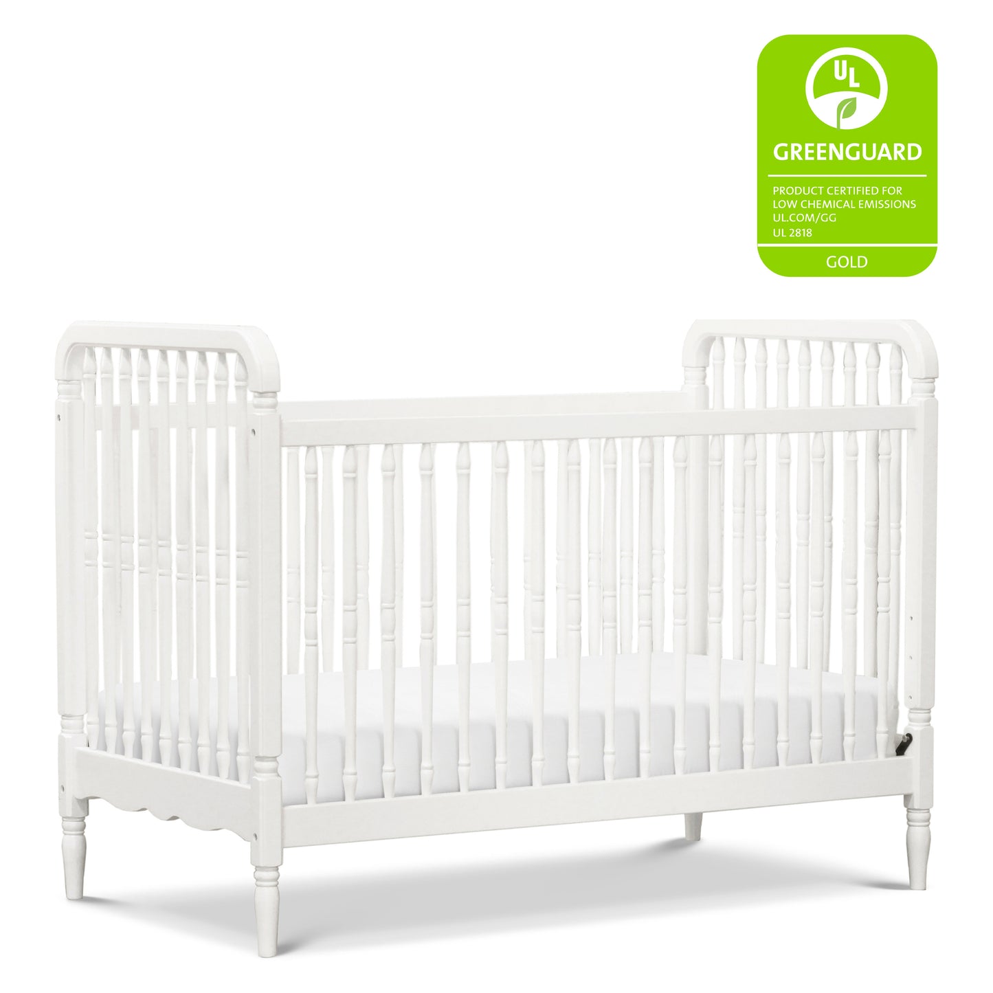 M7101RW,Namesake,Liberty 3-in-1 Convertible Spindle Crib w/Toddler Bed Conversion Kit in Warm White