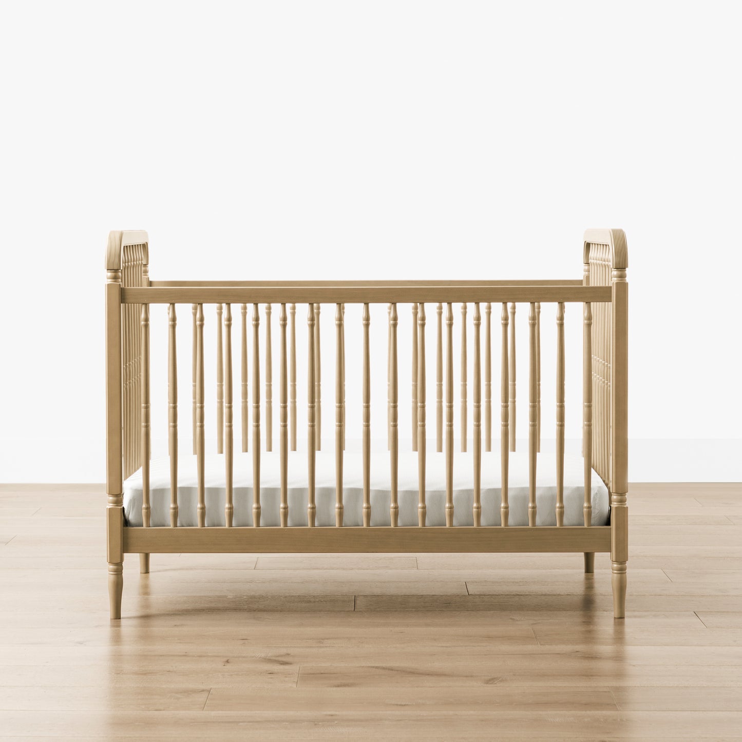 M7101WP,Namesake,Liberty 3-in-1 Convertible Spindle Crib w/Toddler Bed Conversion Kit in Washed Pine