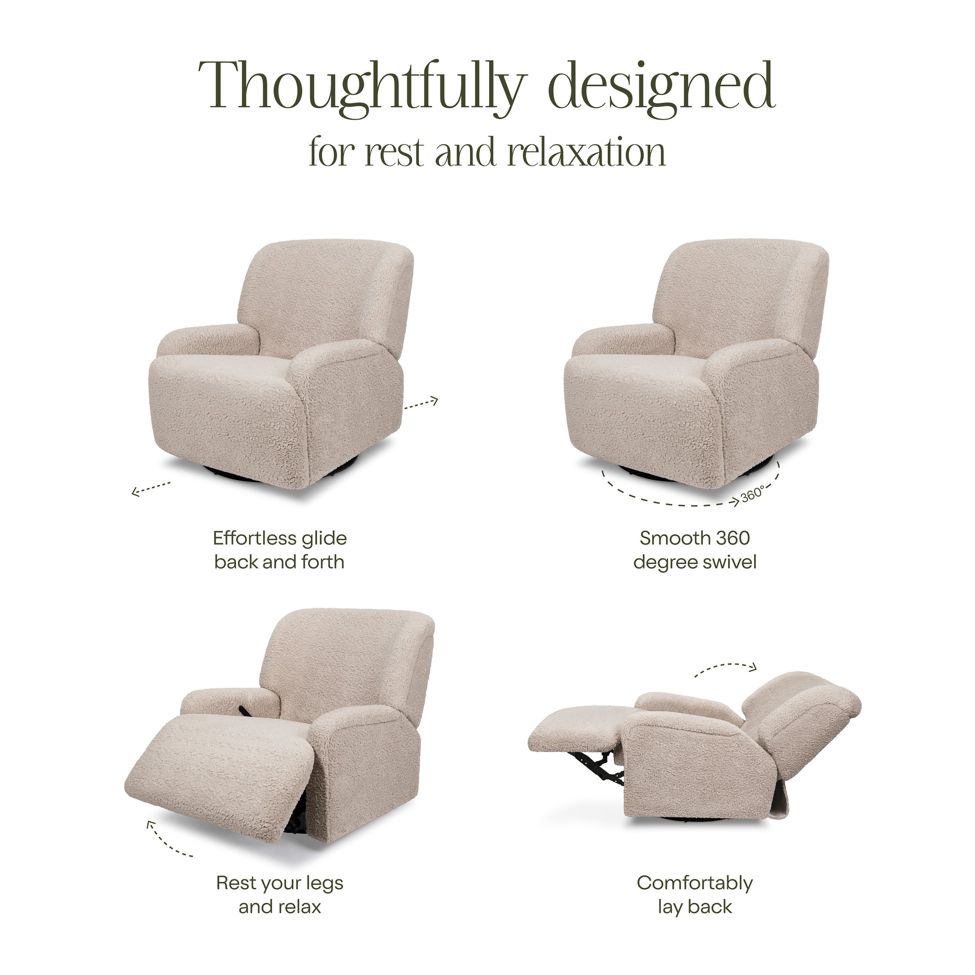 M27687EGS,Namesake,Winslow Extra Wide Recliner and Swivel Glider in Earl Grey Shearling