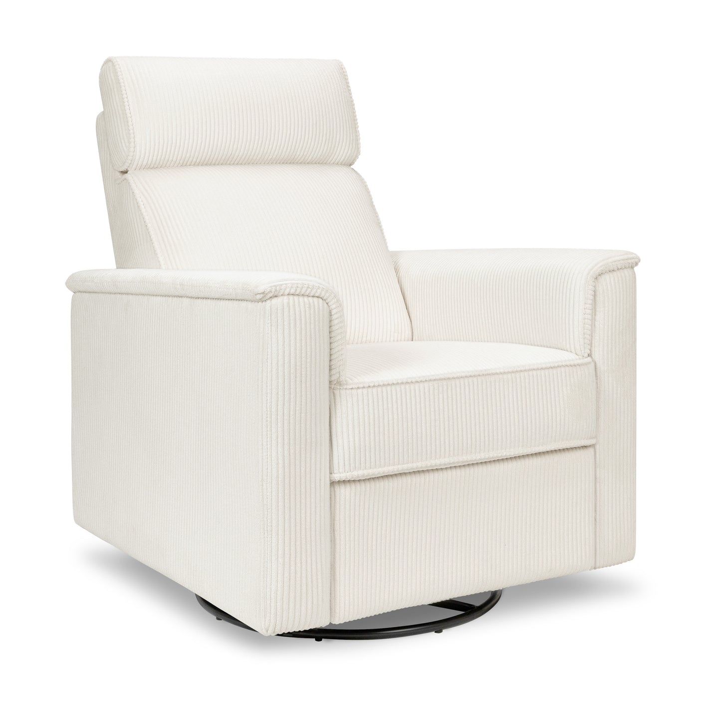 B17186YC,Monogram by Namesake,Willa Plus Power Glider Recliner w/ Power Headrest in Ivory Corduroy