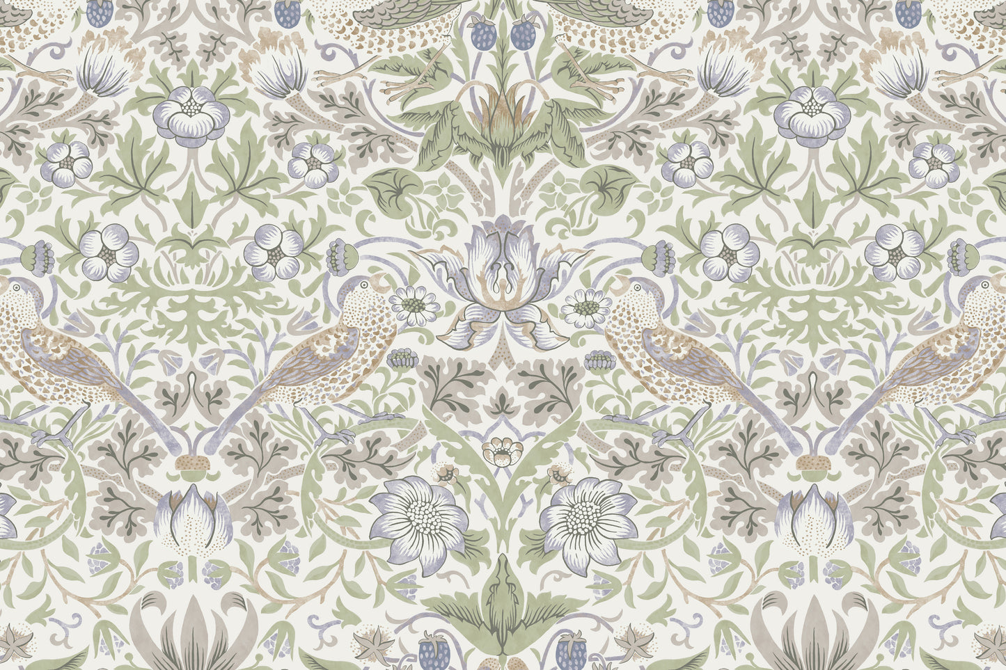 MDBFABRIC185,Namesake,Namesake - Strawberry Thief in Fig & Thyme (TTFT) SWATCH