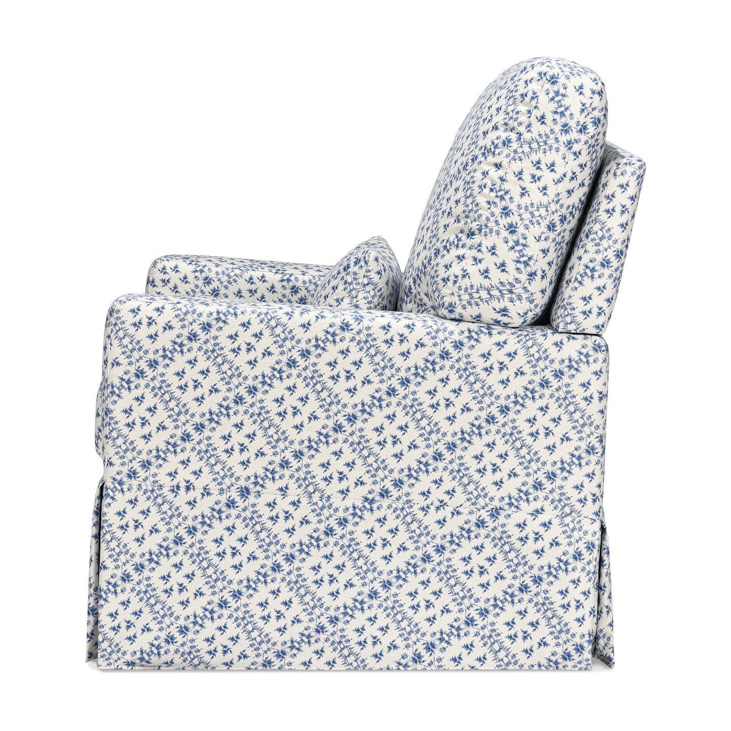 M21787BLT,Namesake,Sarah Flint x Namesake Crawford Swivel Glider in Blue Lattice Performance Eco-Weave