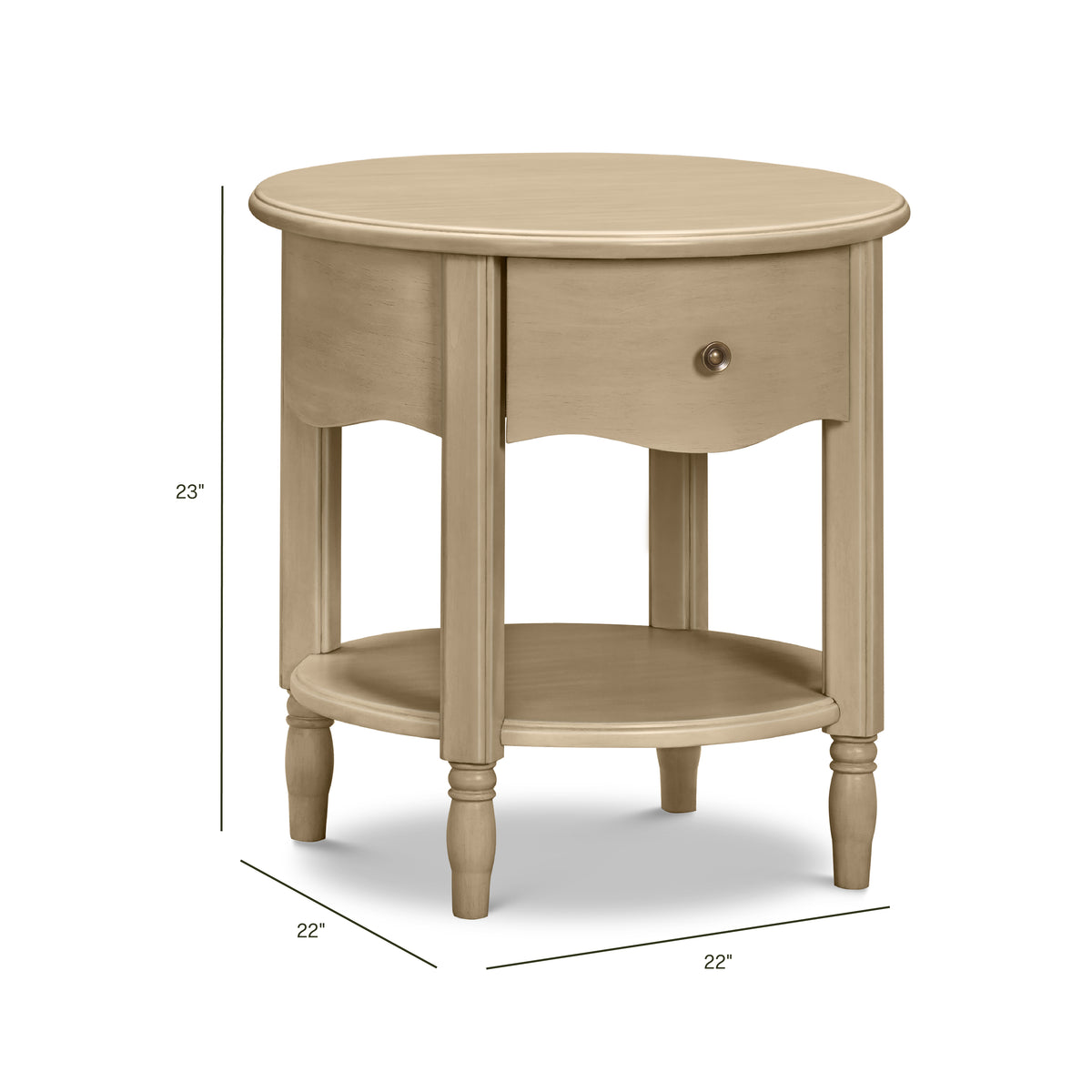 Liberty Assembled Nightstand - dimensions