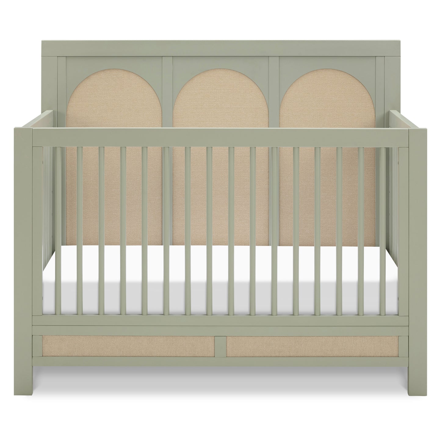 M24801FSPSEW,Namesake,Eloise 4-in-1 Convertible Crib in French Sage and Performance Sand Eco-Weave