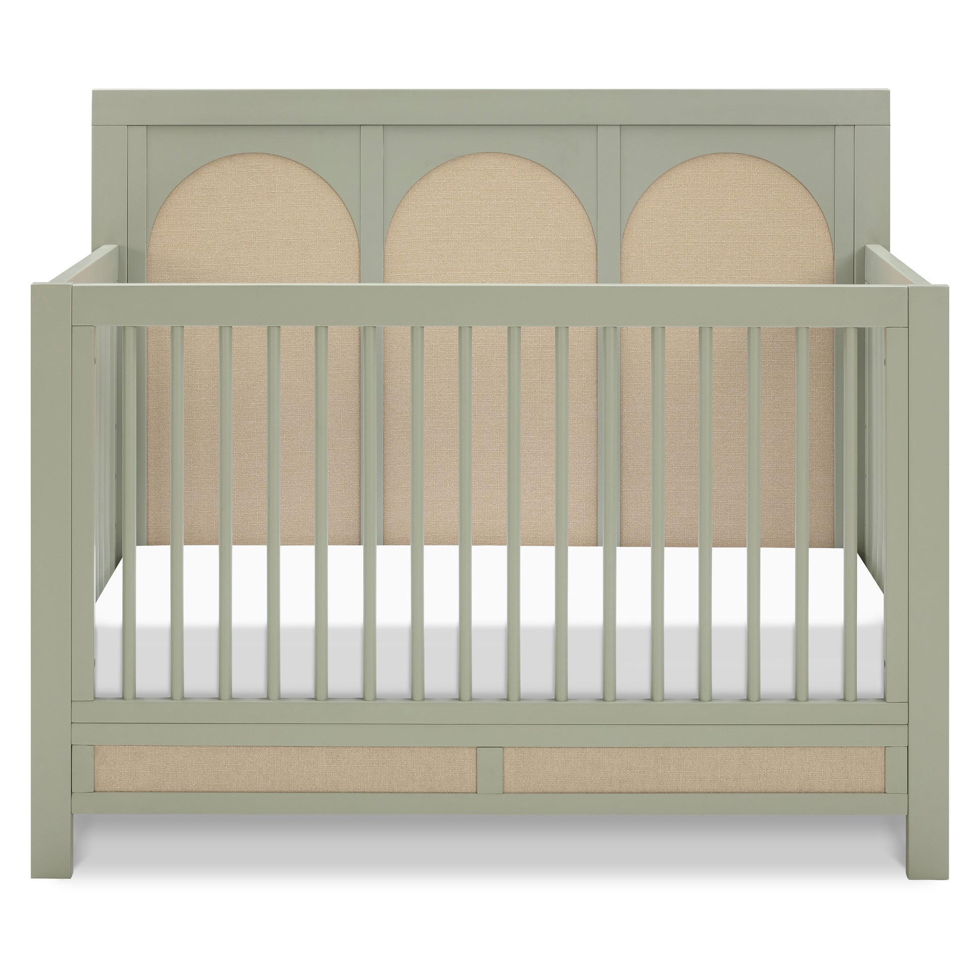 M24801FSPSEW,Namesake,Eloise 4-in-1 Convertible Crib in French Sage and Performance Sand Eco-Weave