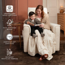 M17183PWB,Namesake,Willa Deluxe Power Glider Recliner w/Heat&Massage in Performance Ivory Boucle