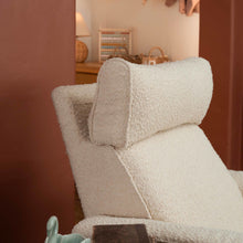M17183PWB,Namesake,Willa Deluxe Power Glider Recliner w/Heat&Massage in Performance Ivory Boucle