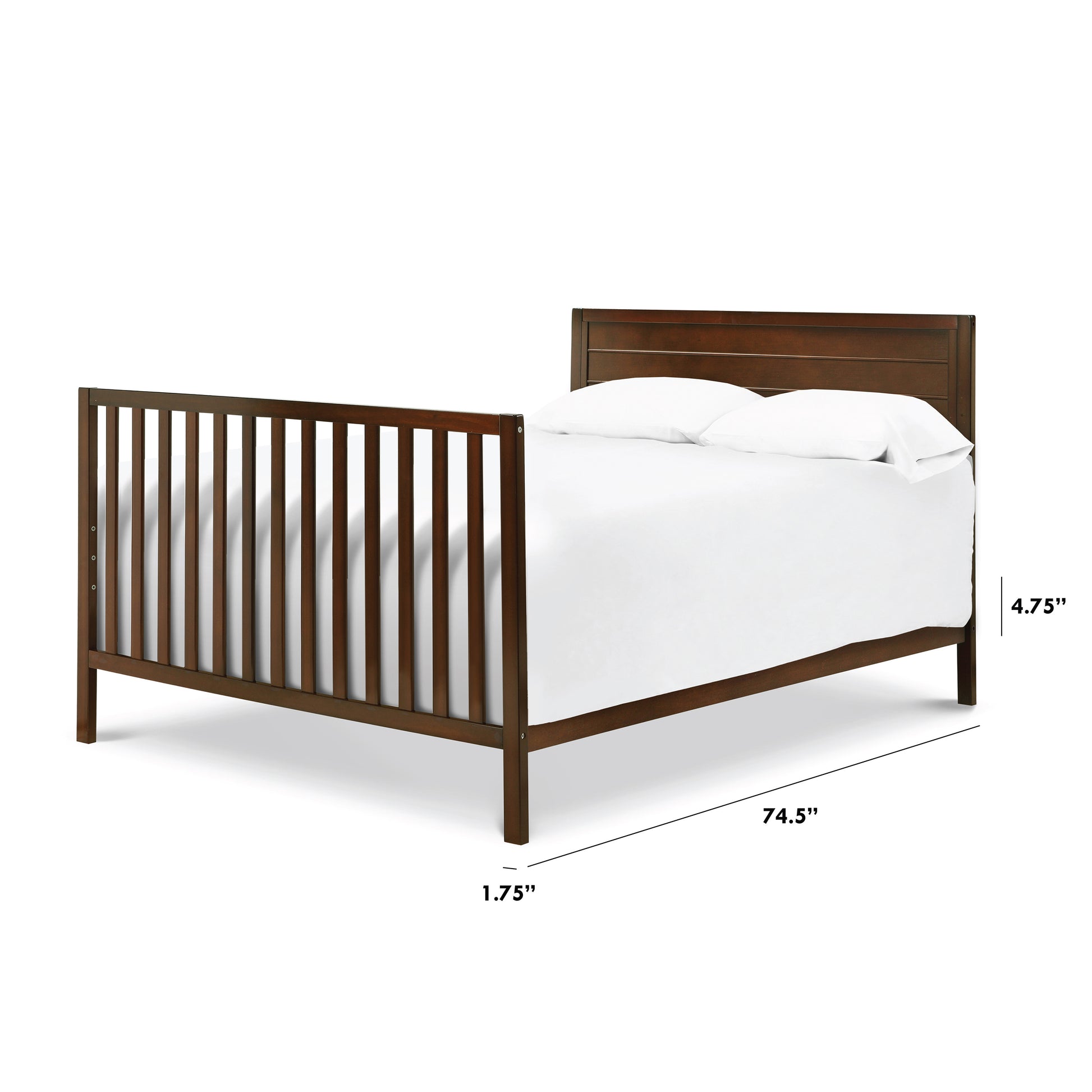 M5789Q,The MDB Family,Hidden Hardware Twin/Full Size Bed Conversion Kit In Espresso Finish