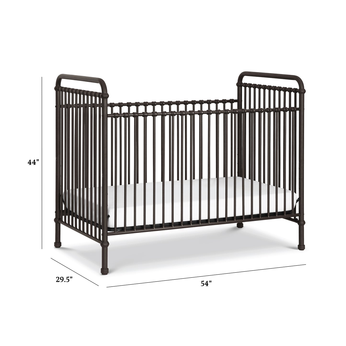 B15501UR,Namesake,Abigail 3-in-1 Convertible Crib in Vintage Iron