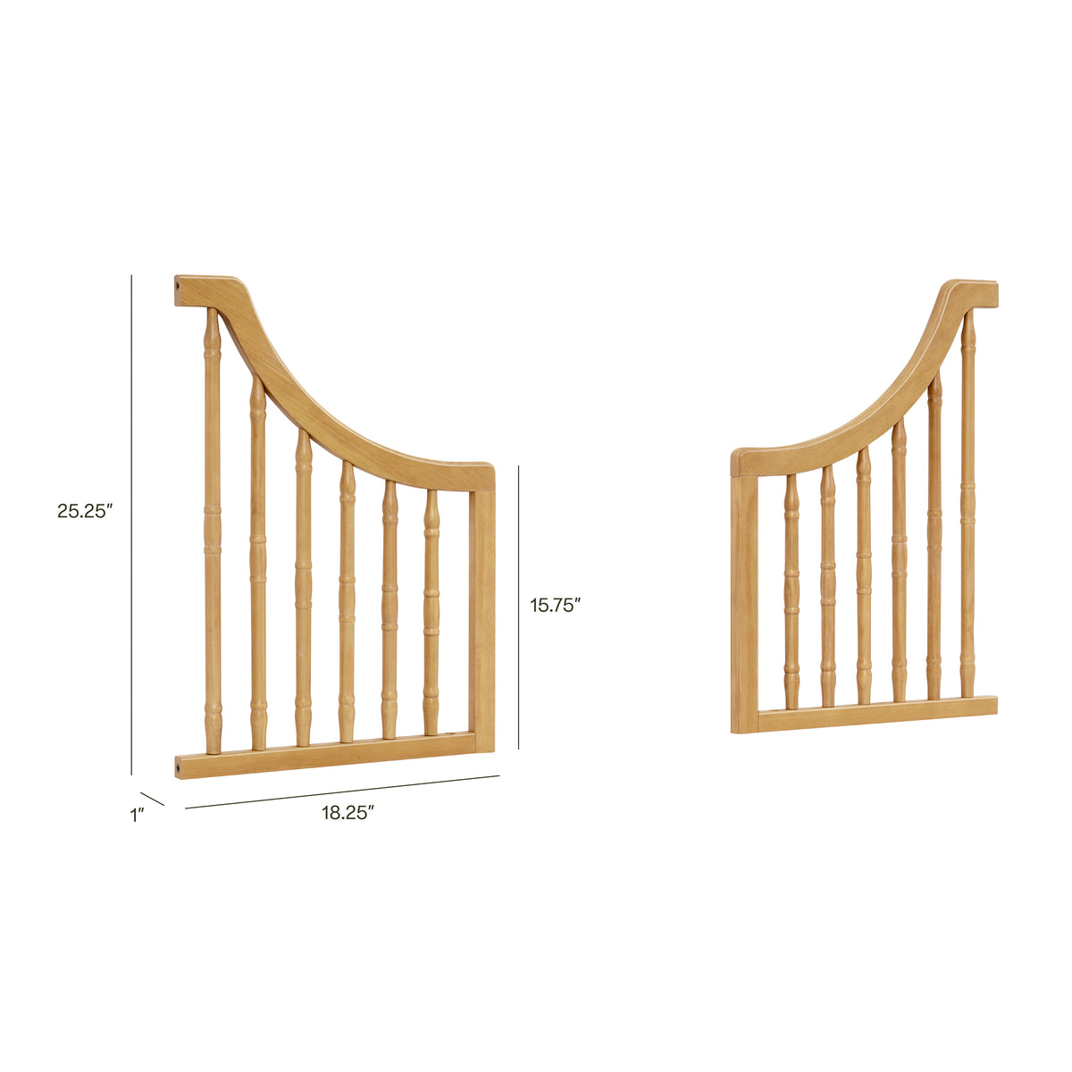 Liberty 4-in-1 Toddler Bed Conversion Kit - dimensions