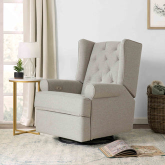 M21987PGEW,Namesake,Harbour Power Recliner in Performance Grey Eco-Weave