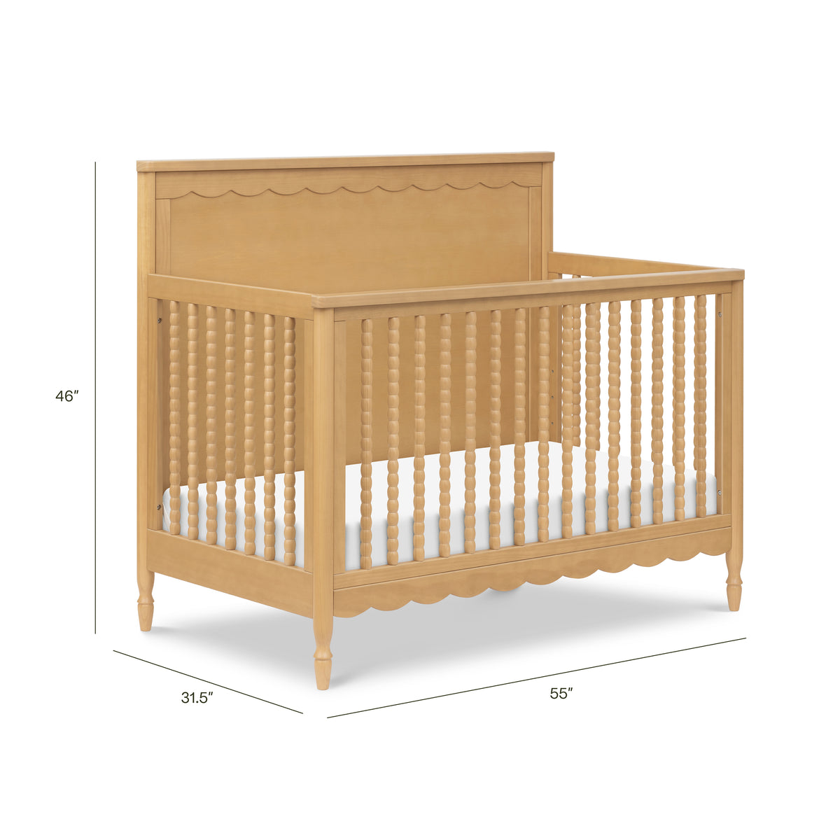 Ambrosia 4-in-1 Convertible Crib - dimensions